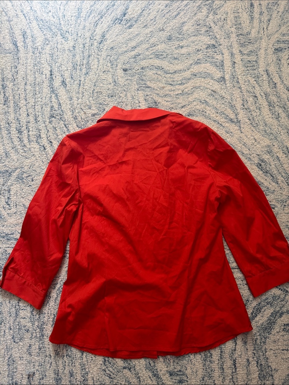 Lafayette 148 rusched button down orange blouse eight - Picture 4 of 6